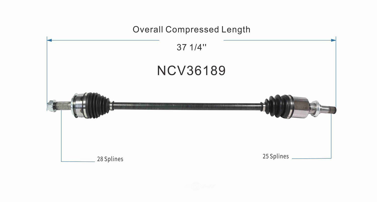 GSP North America NCV36189 CV Axle Assembly