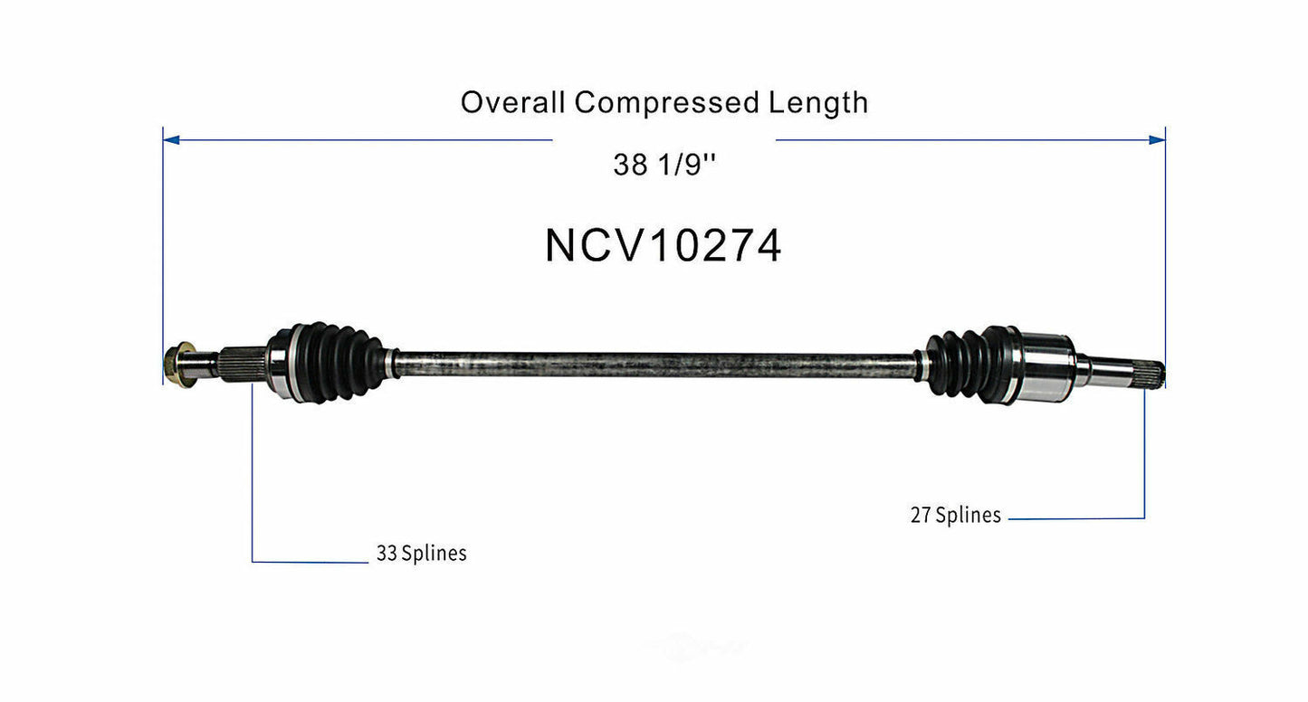 GSP North America NCV10274 CV Axle Assembly