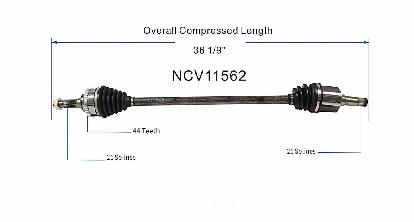 GSP North America NCV11562 CV Axle Assembly