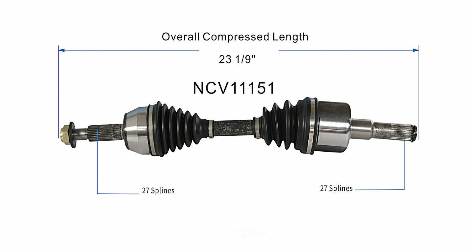 GSP North America NCV11151 CV Axle Assembly