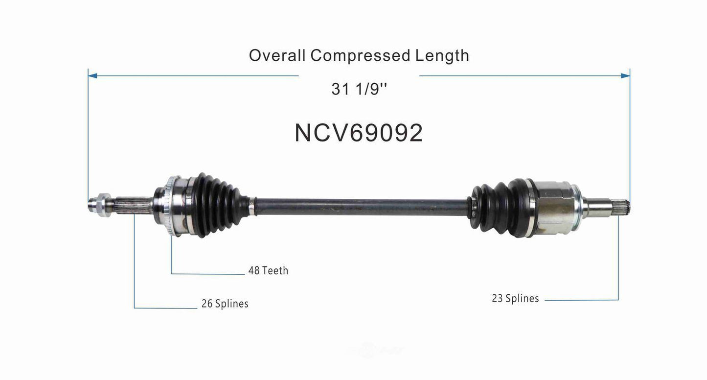 GSP North America NCV69092 CV Axle Assembly