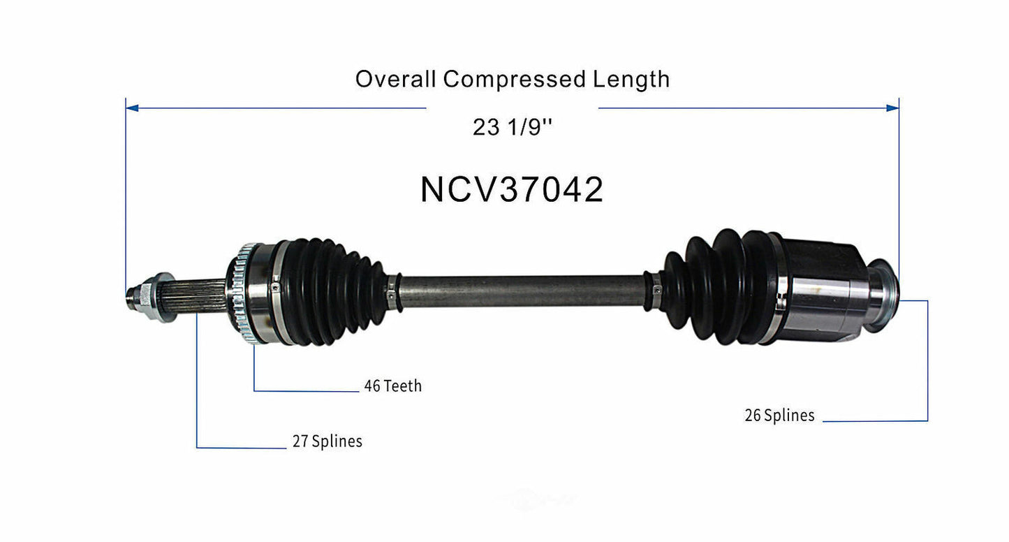 GSP North America NCV37042 CV Axle Assembly
