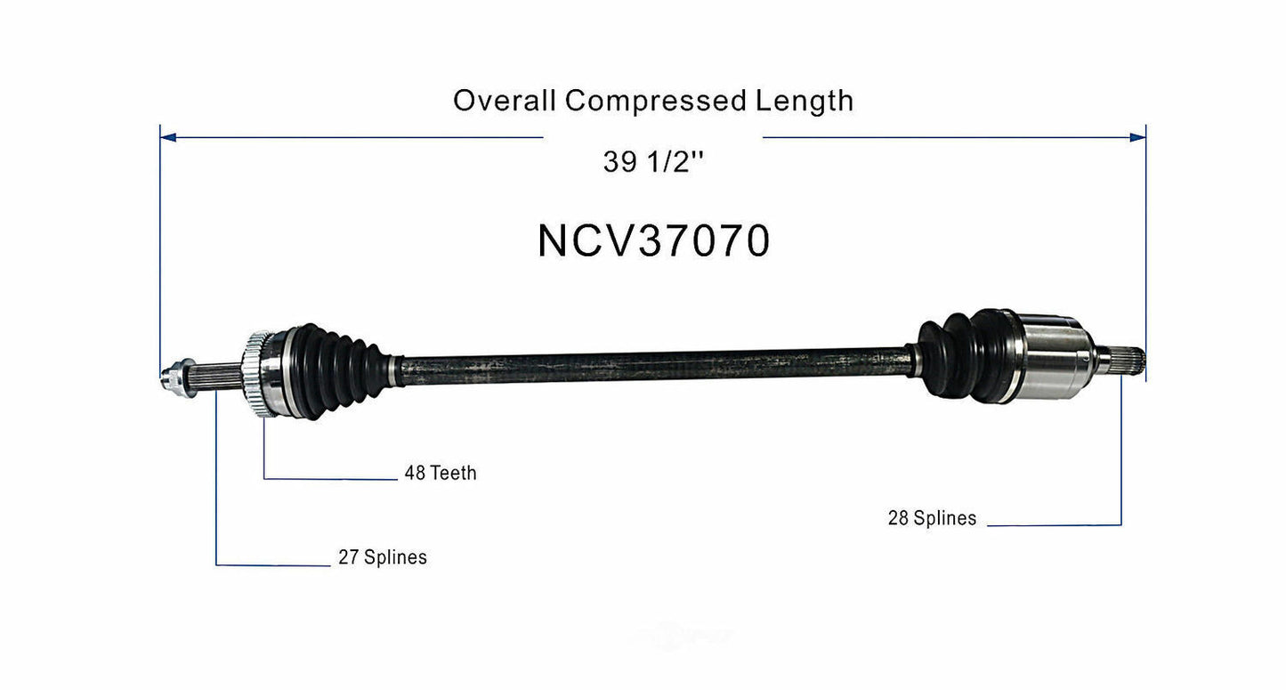 GSP North America NCV37070 CV Axle Assembly