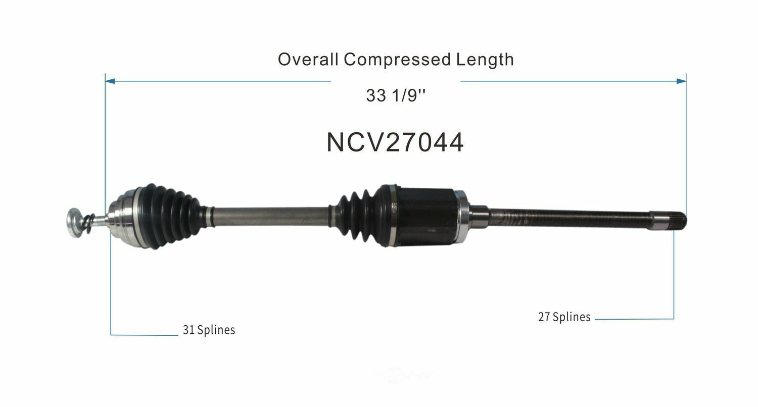 GSP North America NCV27044 CV Axle Assembly
