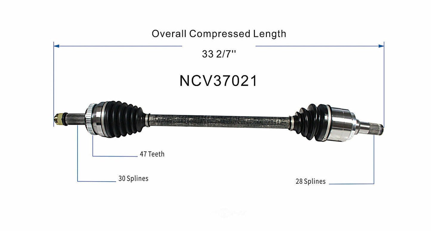 GSP North America NCV37021 CV Axle Assembly