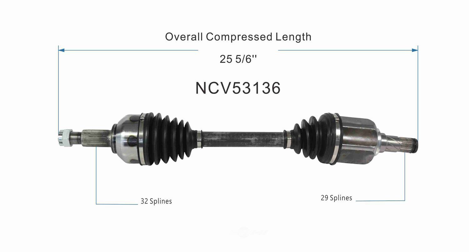 GSP North America NCV53136 CV Axle Assembly