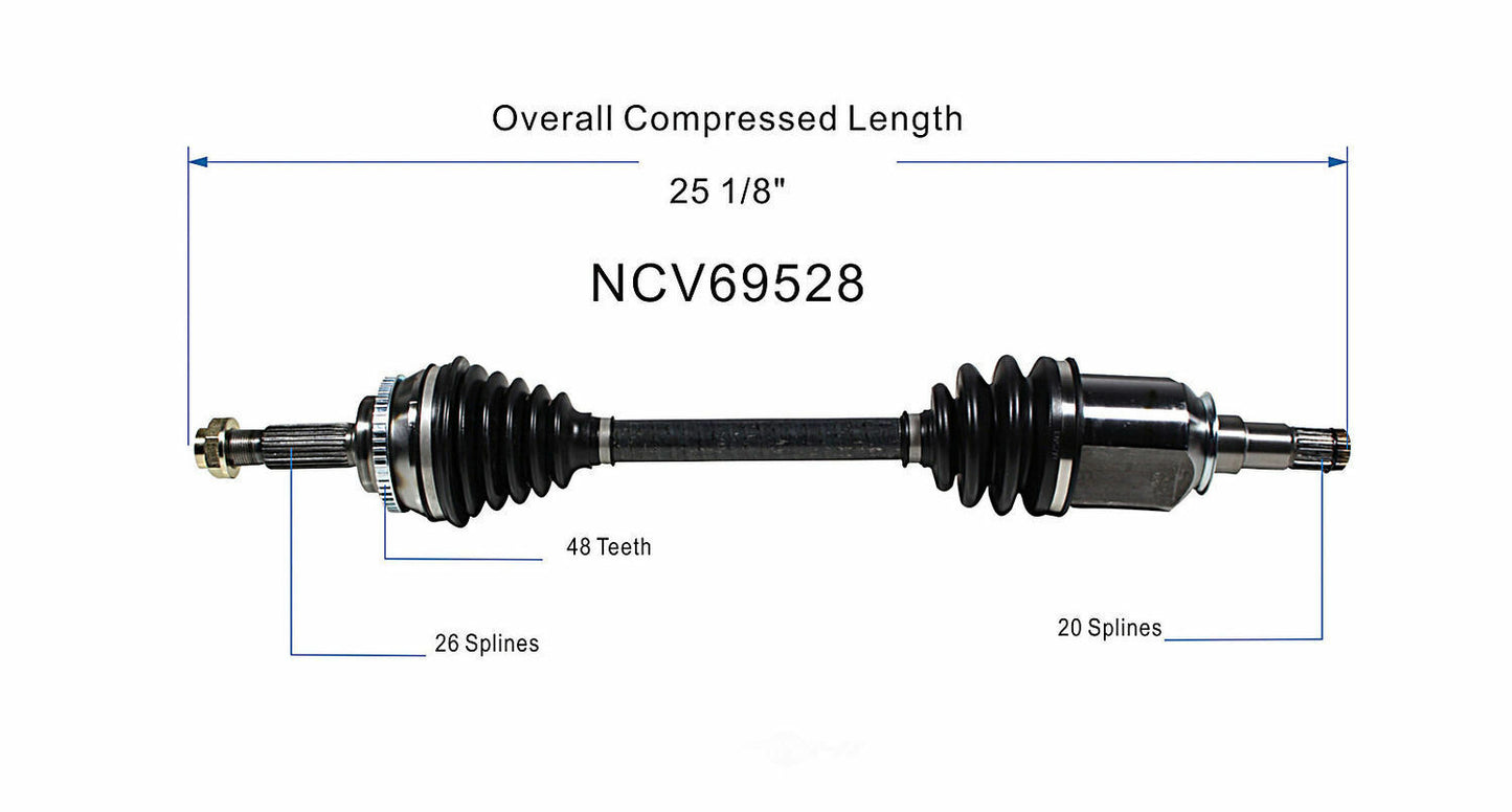 GSP North America NCV69528 CV Axle Assembly