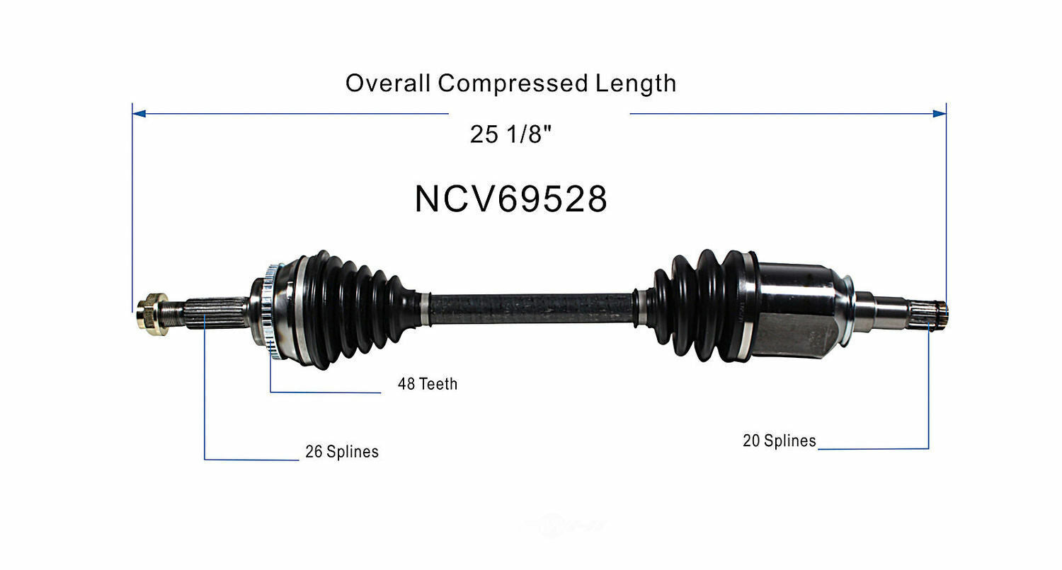 GSP North America NCV69528 CV Axle Assembly