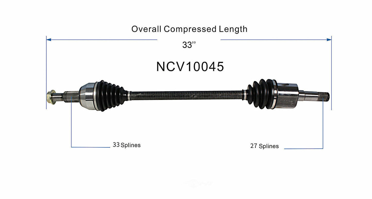 GSP North America NCV10045 CV Axle Assembly