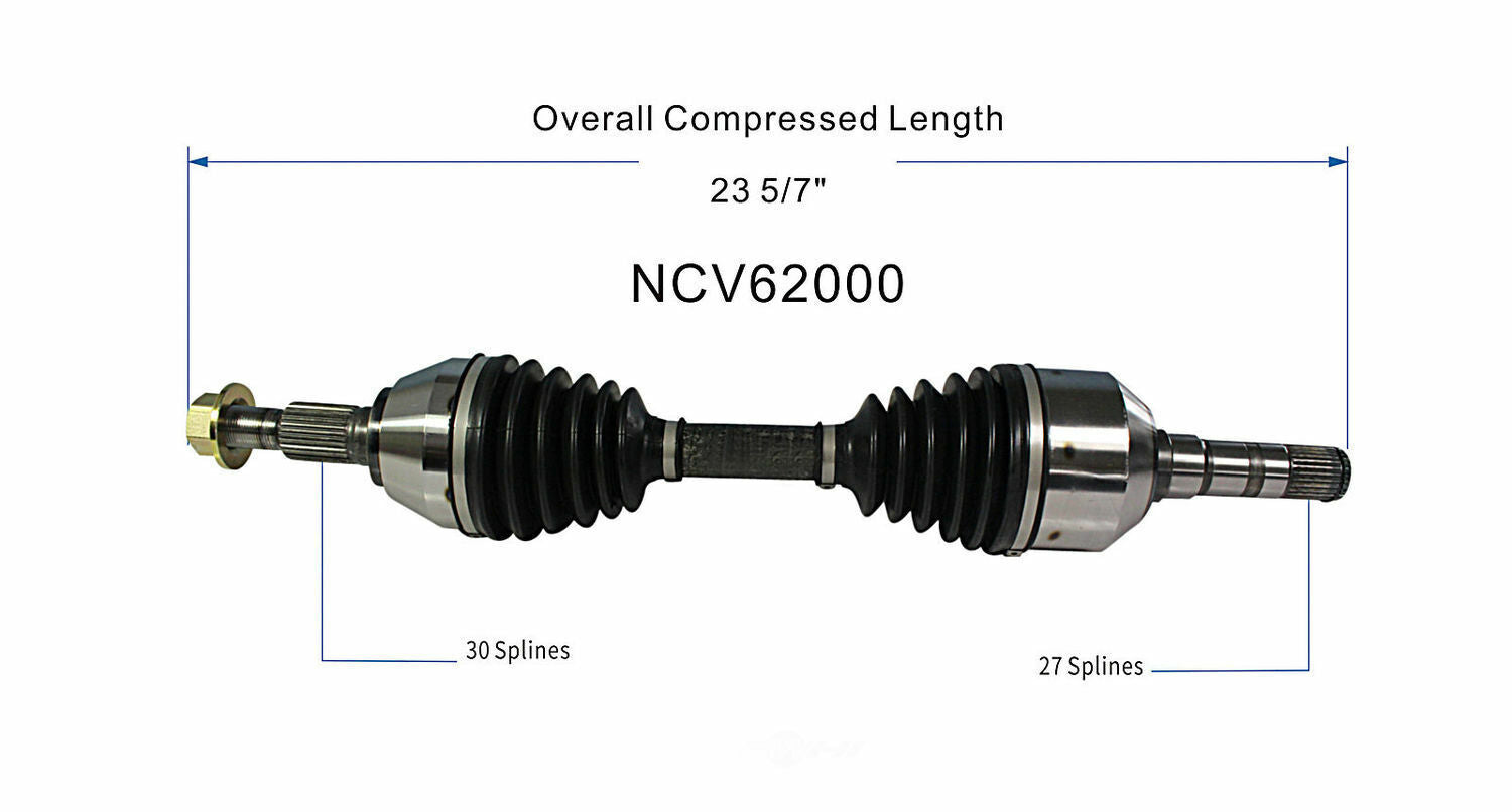 GSP North America NCV62000 CV Axle Assembly