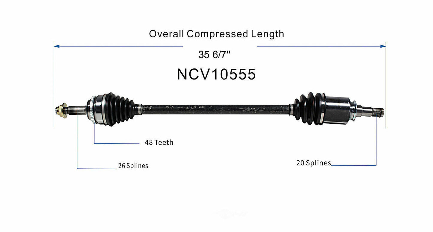 GSP North America NCV10555 CV Axle Assembly
