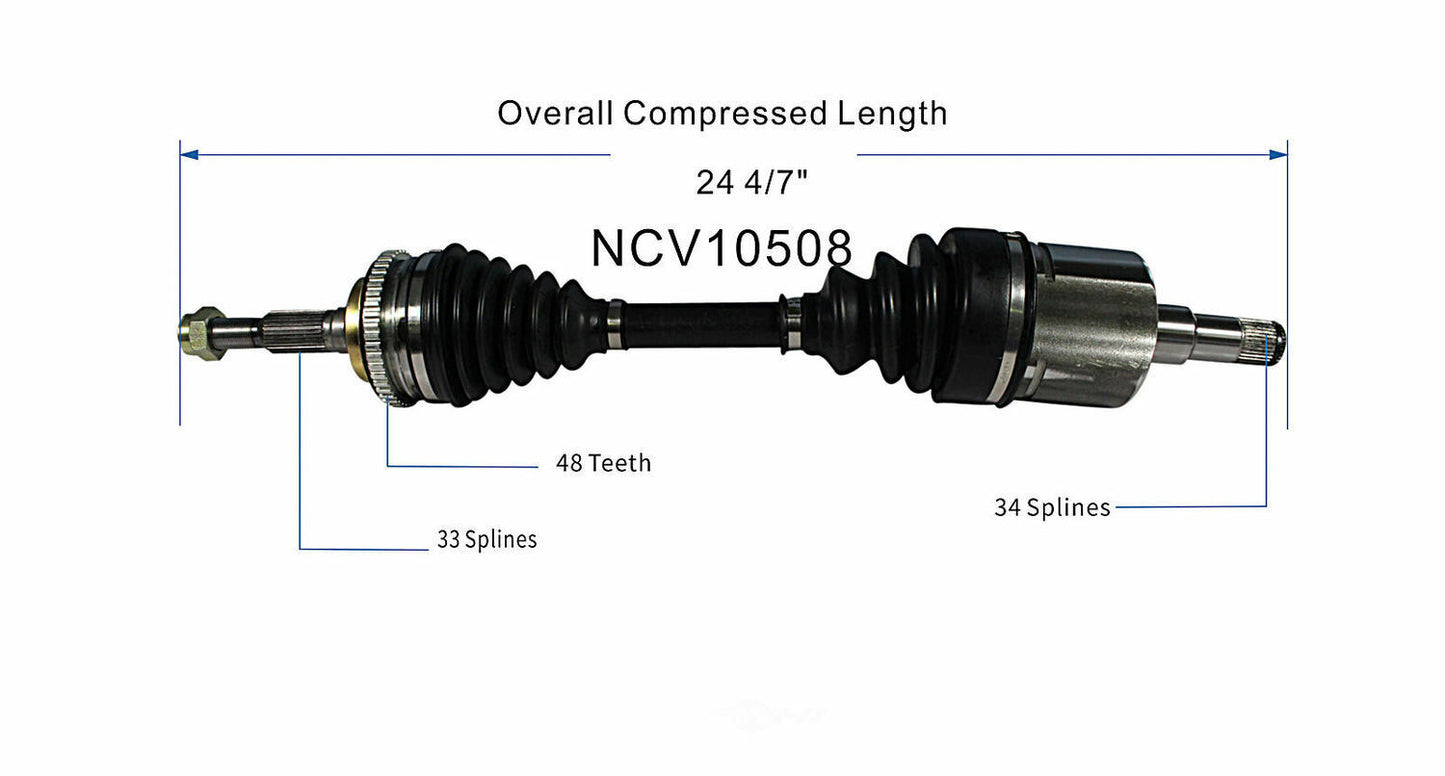 GSP North America NCV10508 CV Axle Assembly