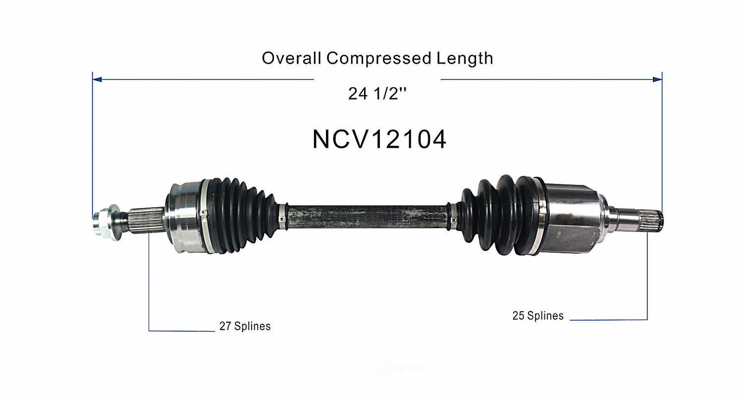 GSP North America NCV12104 CV Axle Assembly