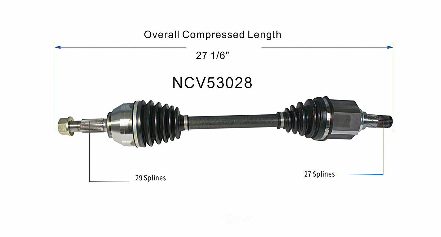 GSP North America NCV53028 CV Axle Assembly