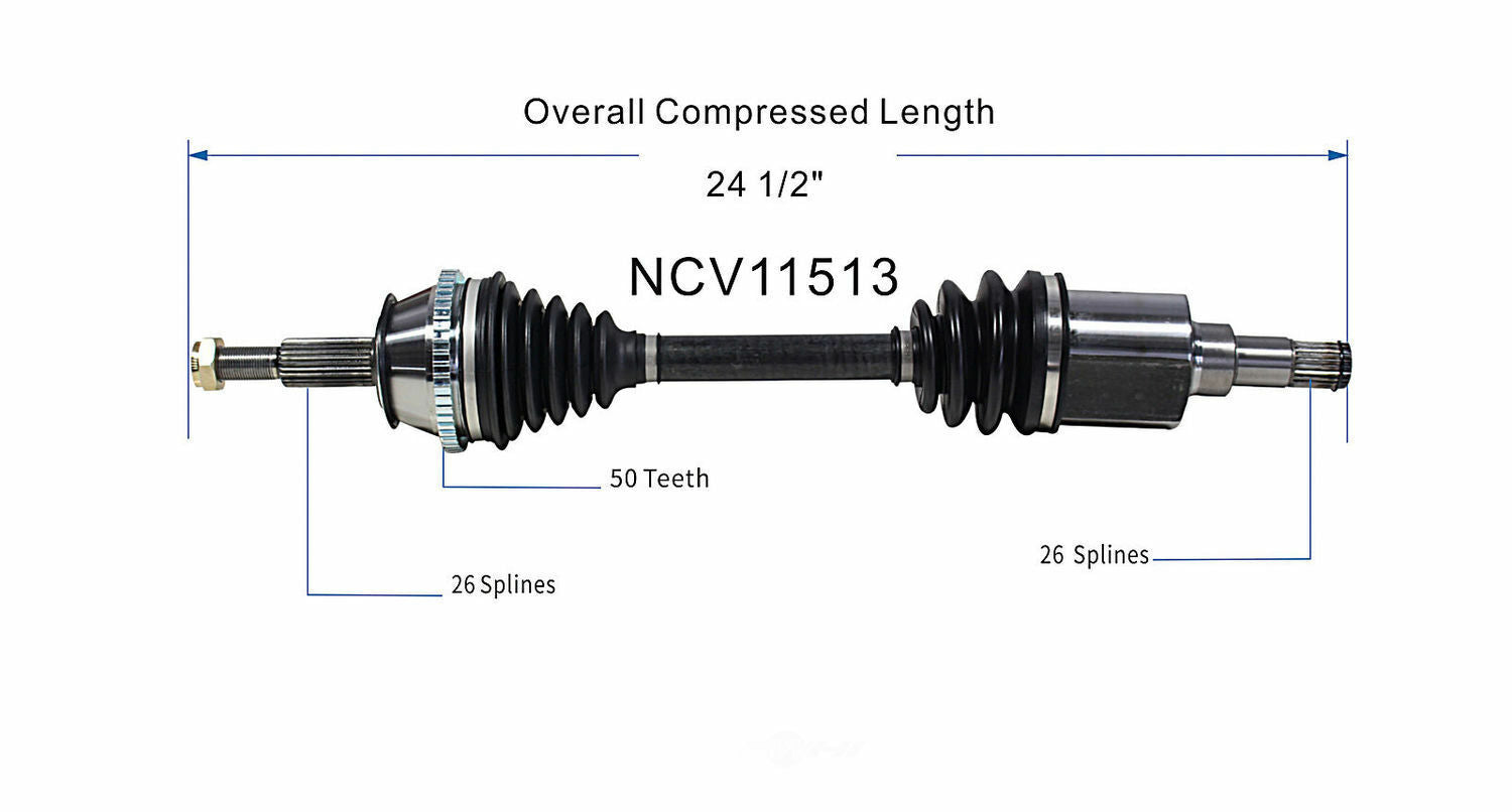 GSP North America NCV11513 CV Axle Assembly