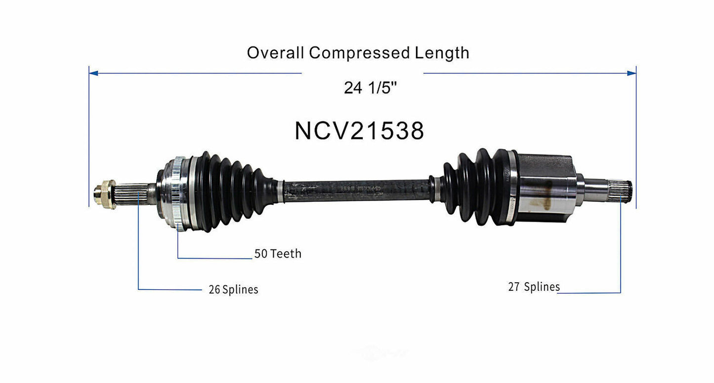 GSP North America NCV21538 CV Axle Assembly