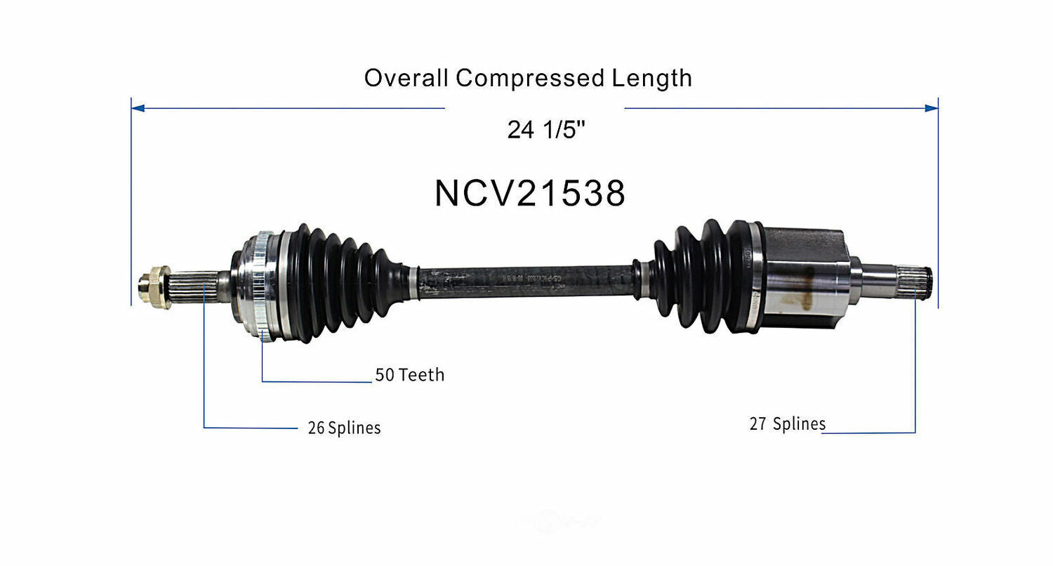 GSP North America NCV21538 CV Axle Assembly