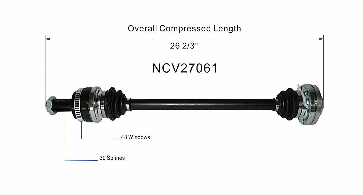 GSP North America NCV27061 CV Axle Assembly