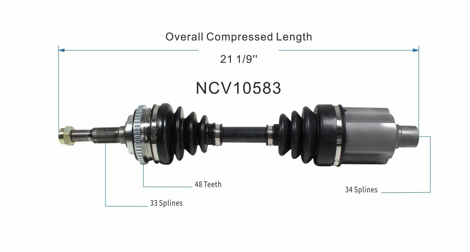 GSP North America NCV10583 CV Axle Assembly