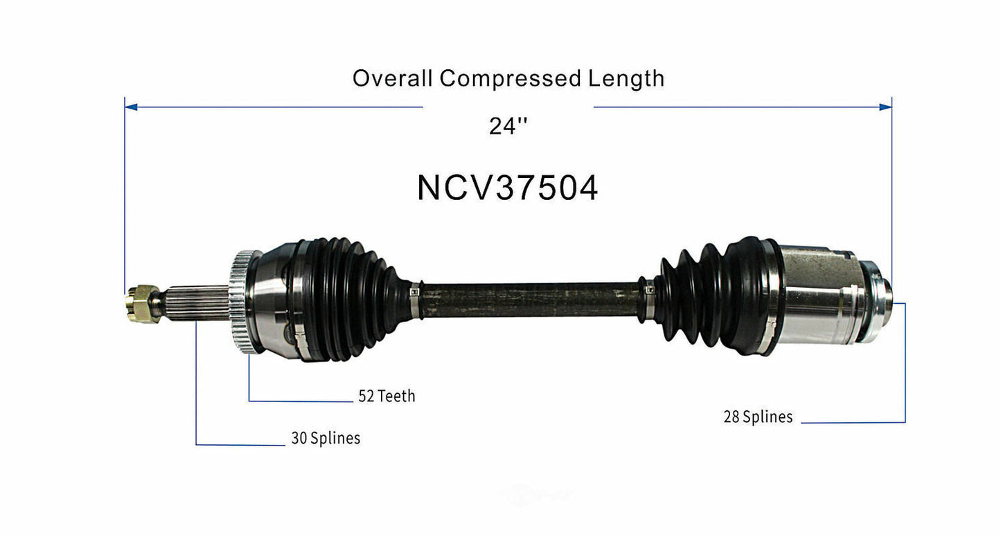 GSP North America NCV37504 CV Axle Assembly