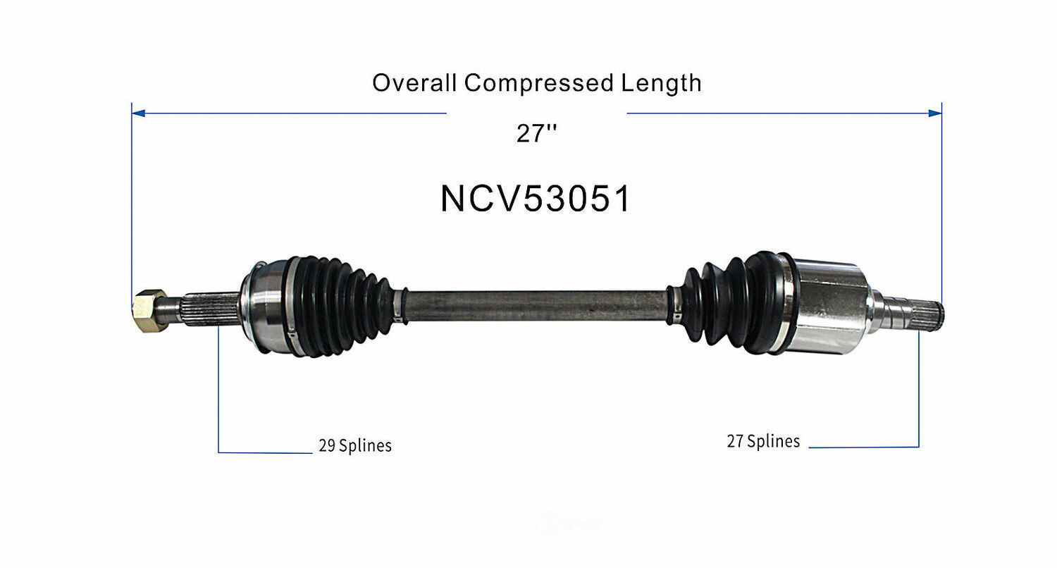 GSP North America NCV53051 CV Axle Assembly