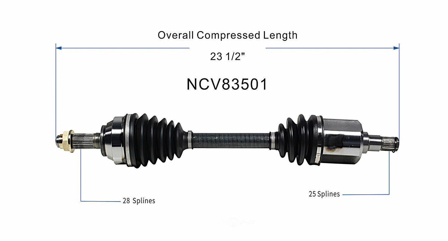 GSP North America NCV83501 CV Axle Assembly