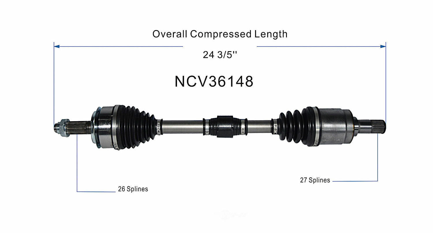 GSP North America NCV36148 CV Axle Assembly