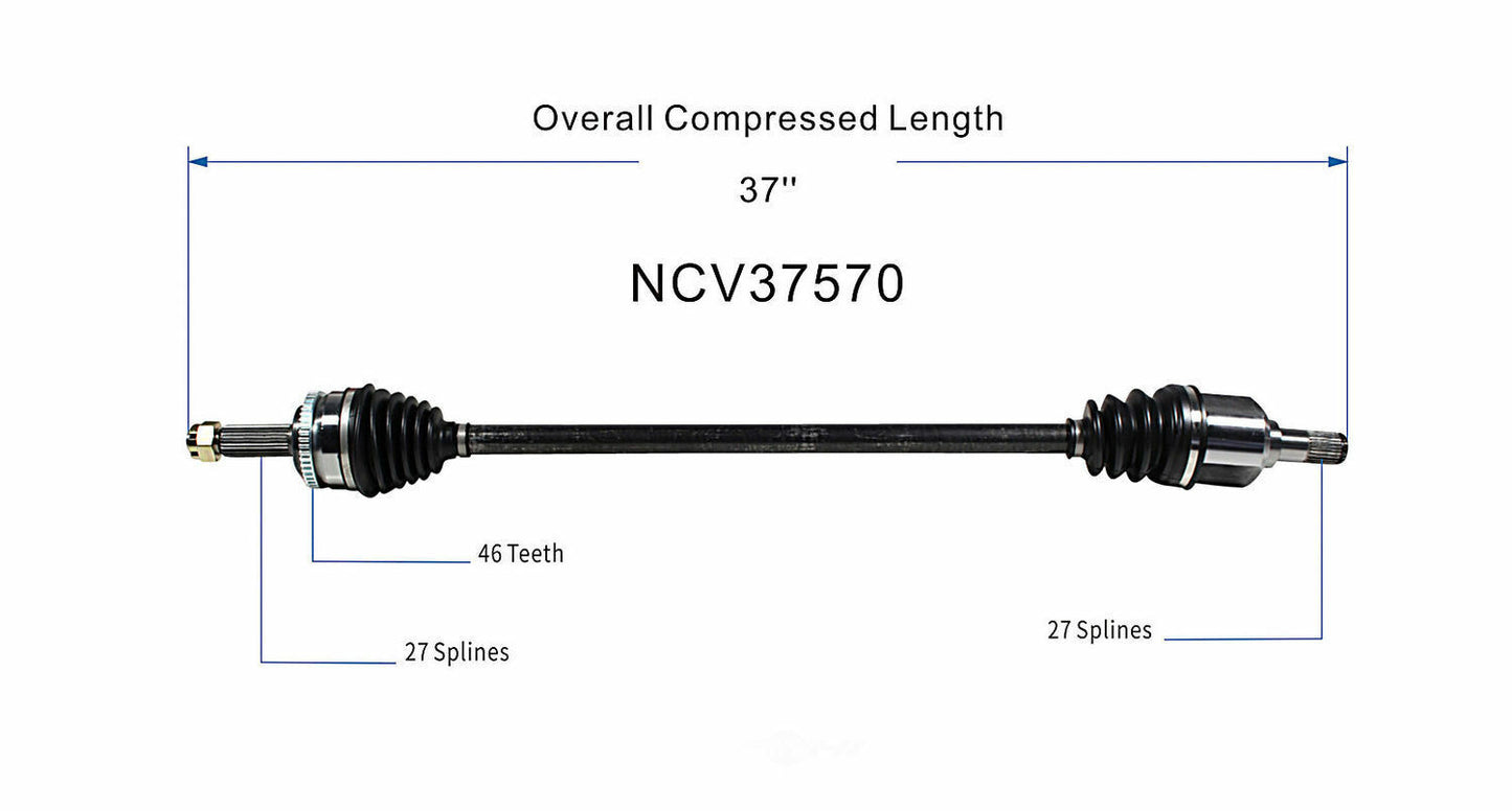 GSP North America NCV37570 CV Axle Assembly
