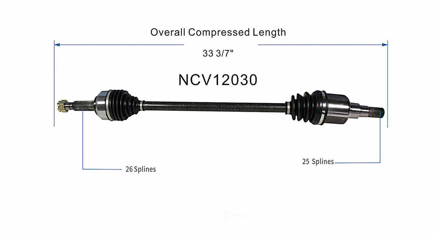 GSP North America NCV12030 CV Axle Assembly