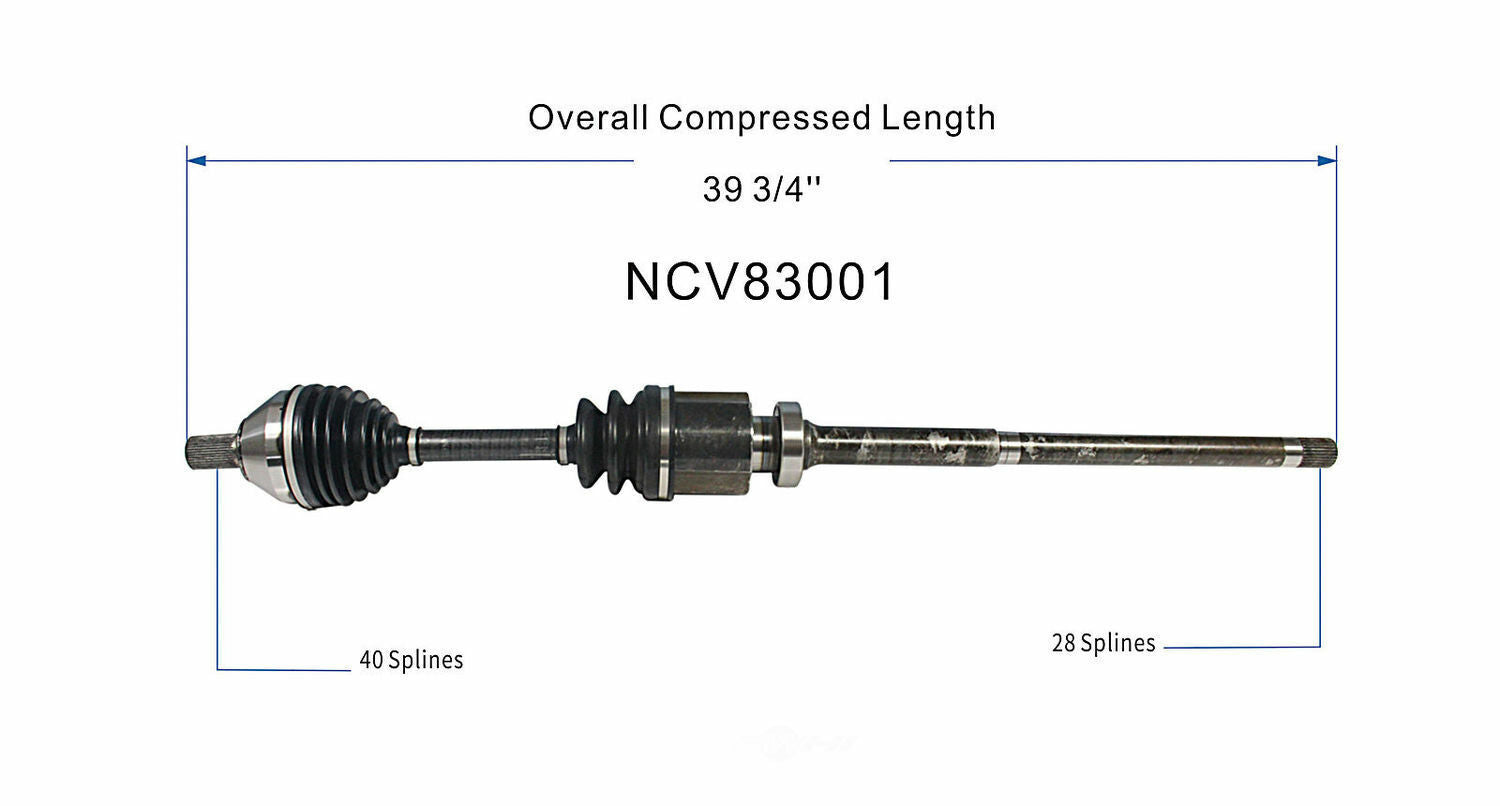 GSP North America NCV83001 CV Axle Assembly