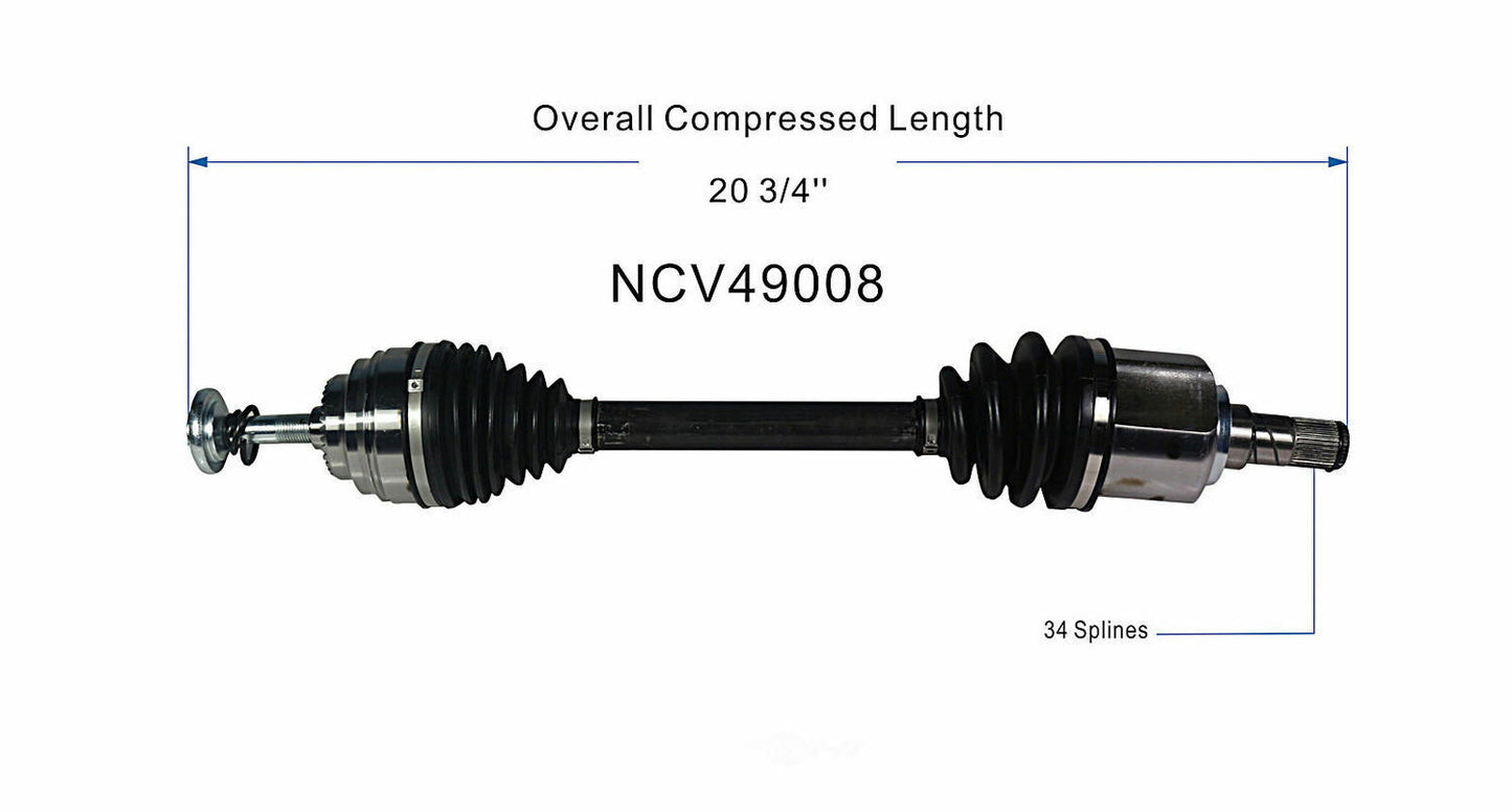 GSP North America NCV49008 CV Axle Assembly