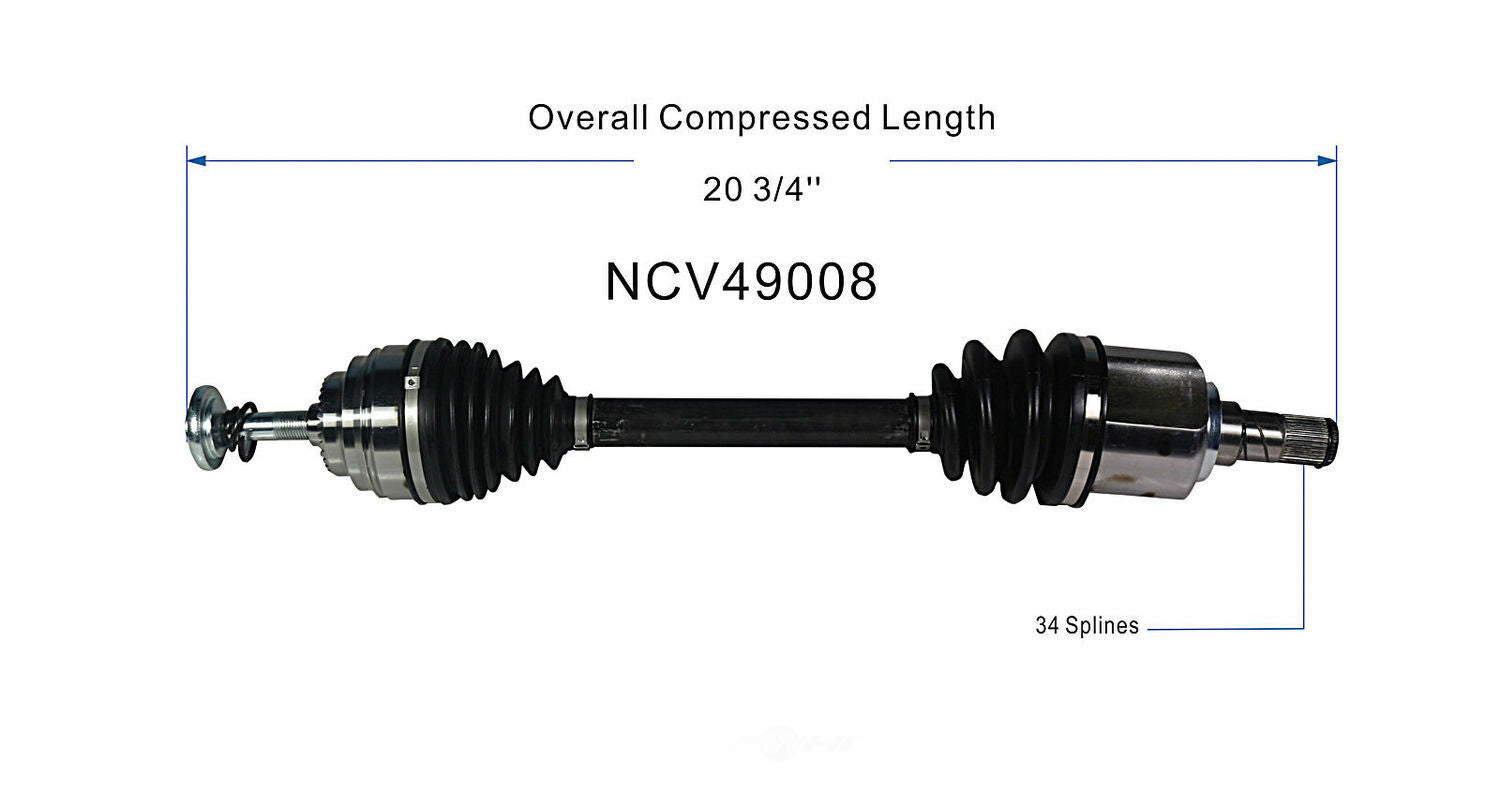 GSP North America NCV49008 CV Axle Assembly