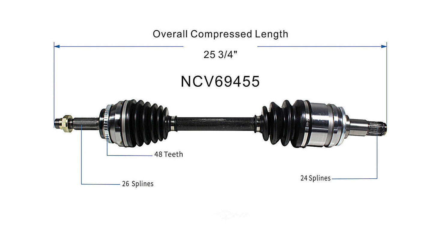 GSP North America NCV69455 CV Axle Assembly