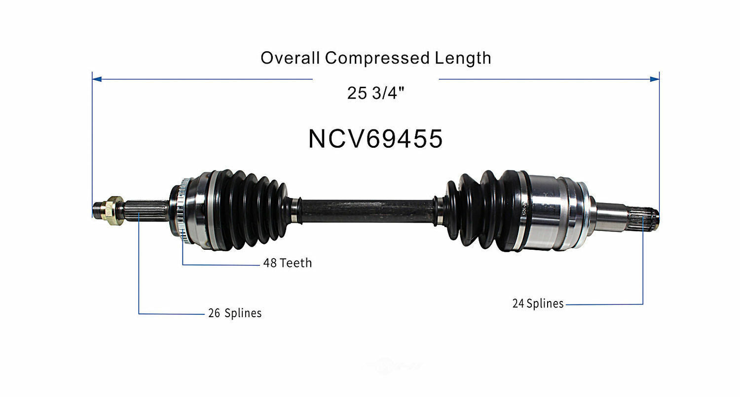 GSP North America NCV69455 CV Axle Assembly