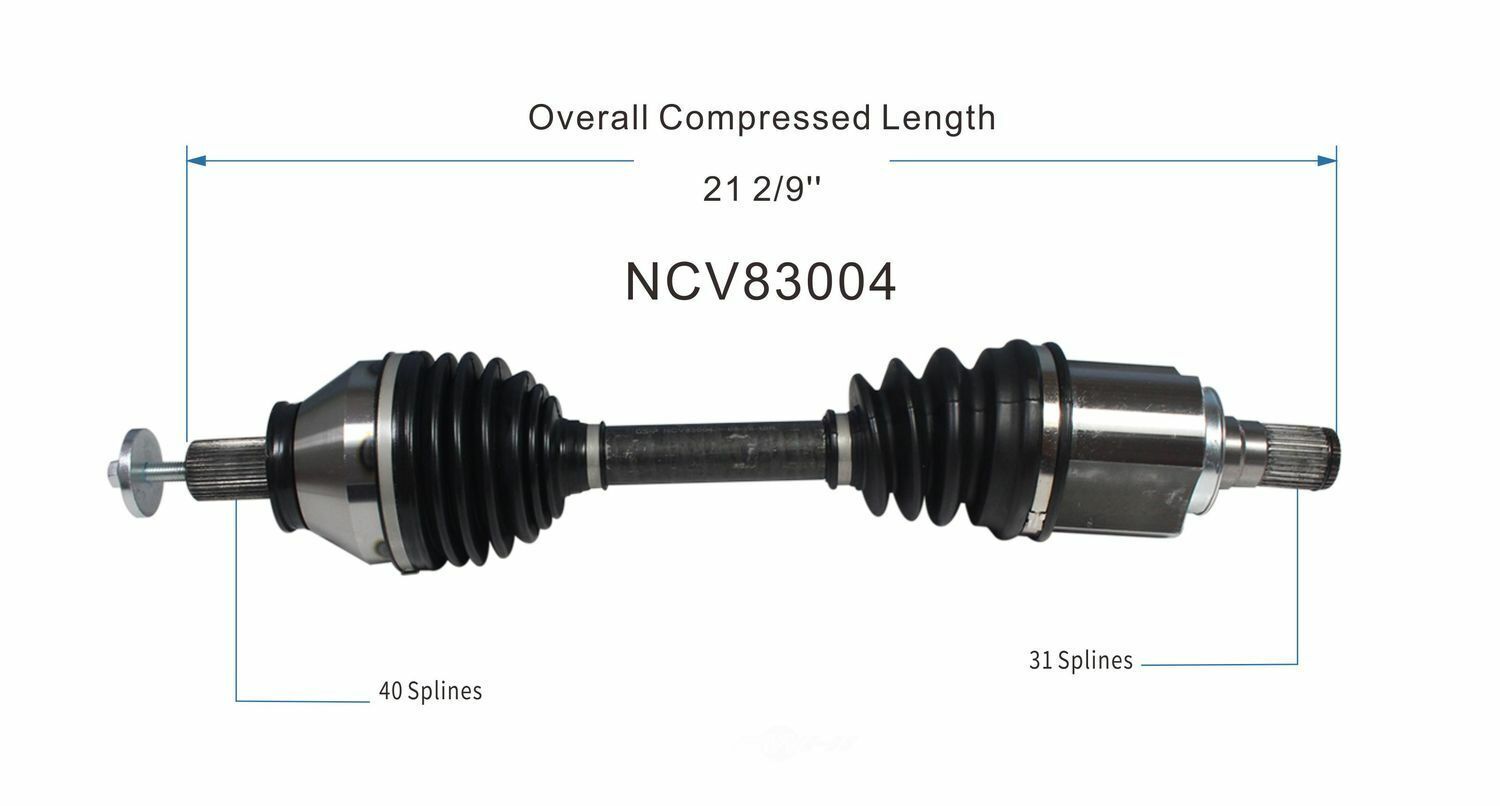 GSP North America NCV83004 CV Axle Assembly