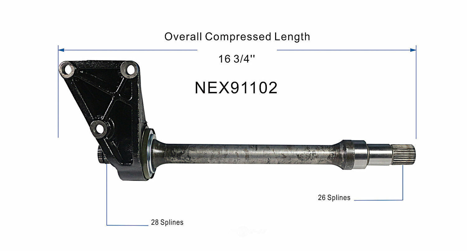 GSP North America NEX91102 CV Intermediate Shaft