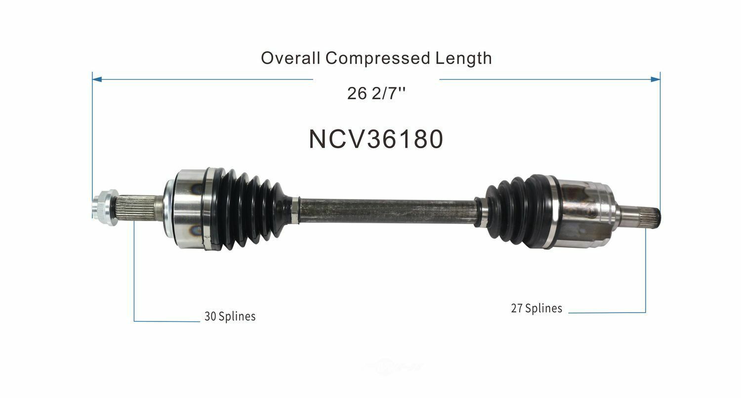 GSP North America NCV36180 CV Axle Assembly