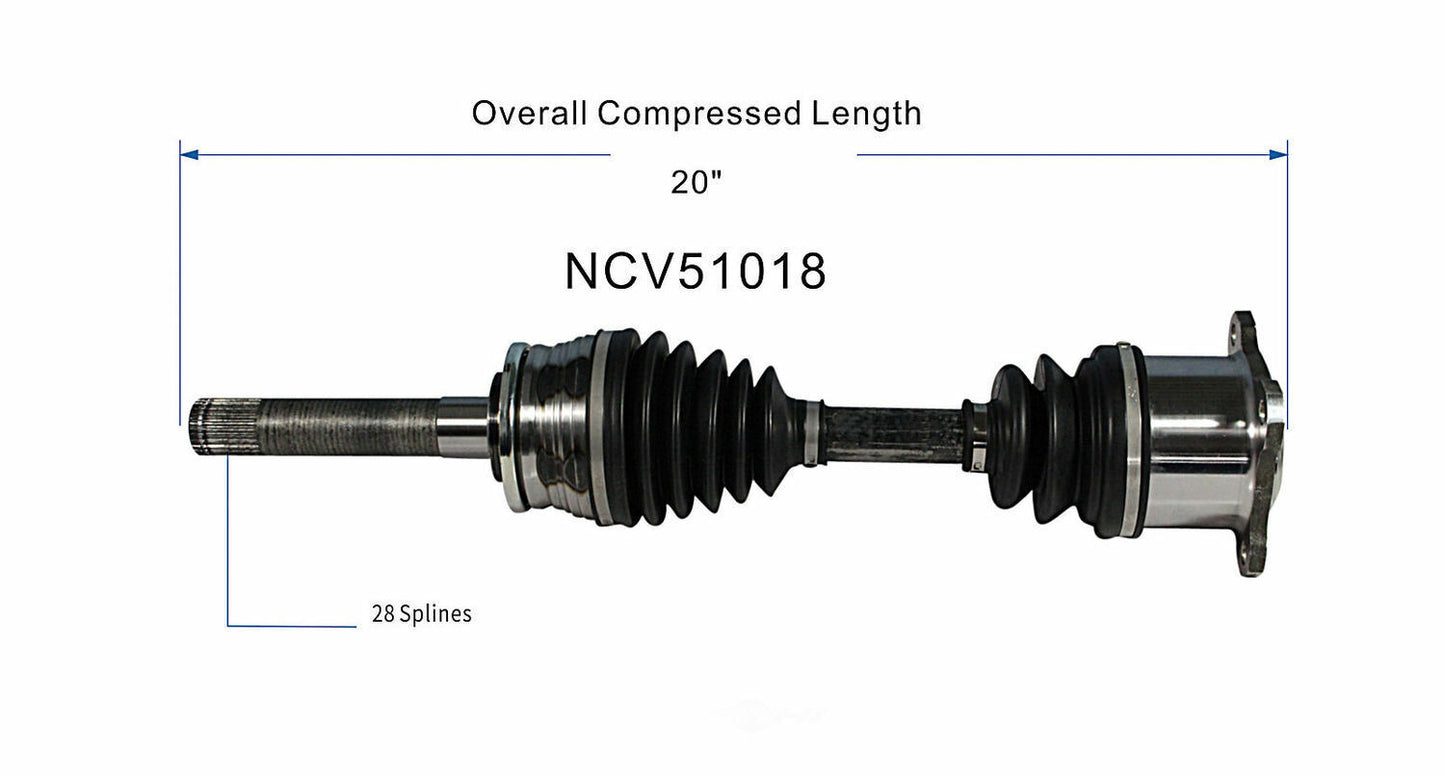 GSP North America NCV51018 CV Axle Assembly