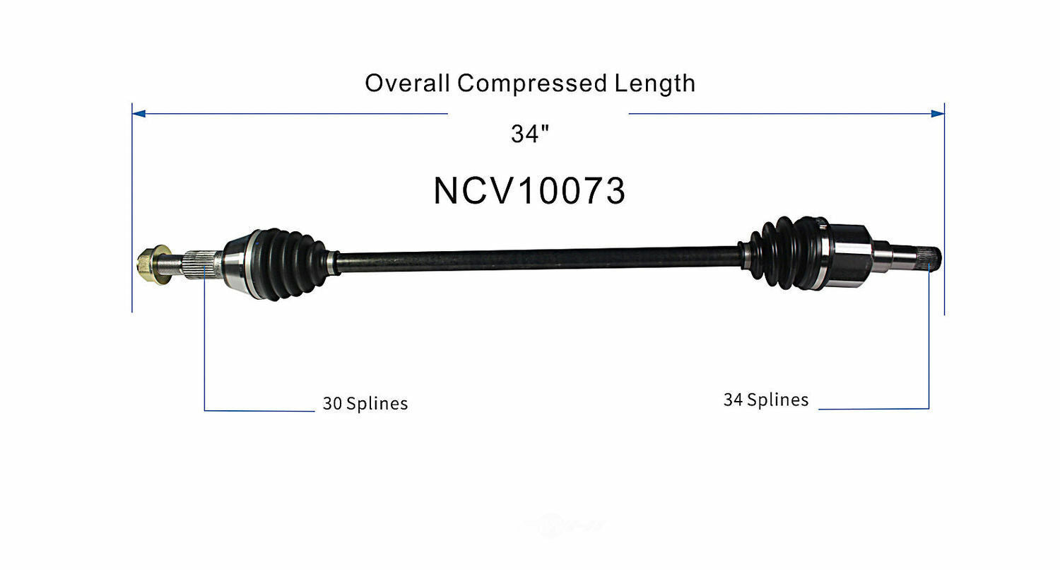 GSP North America NCV10073 CV Axle Assembly