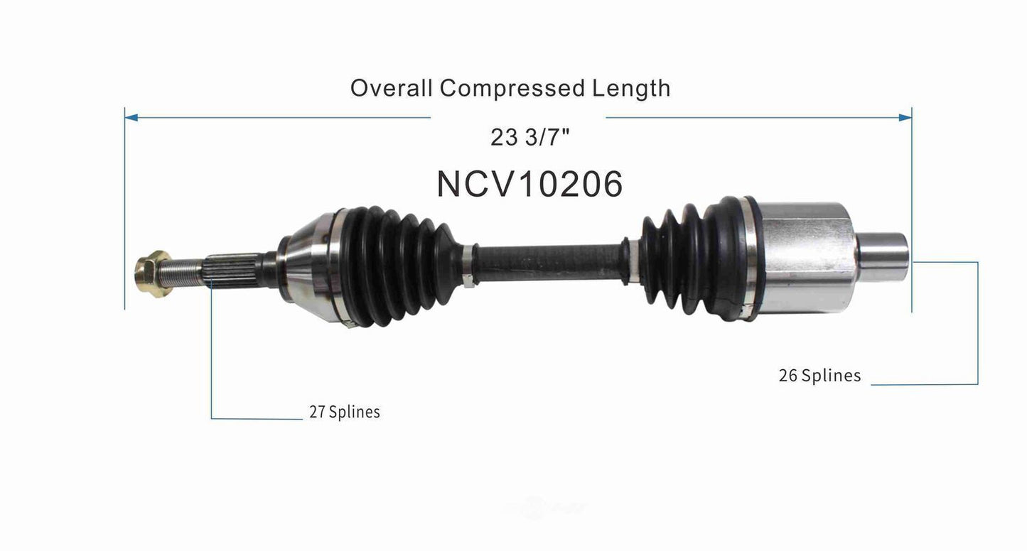 GSP North America NCV10206 CV Axle Assembly