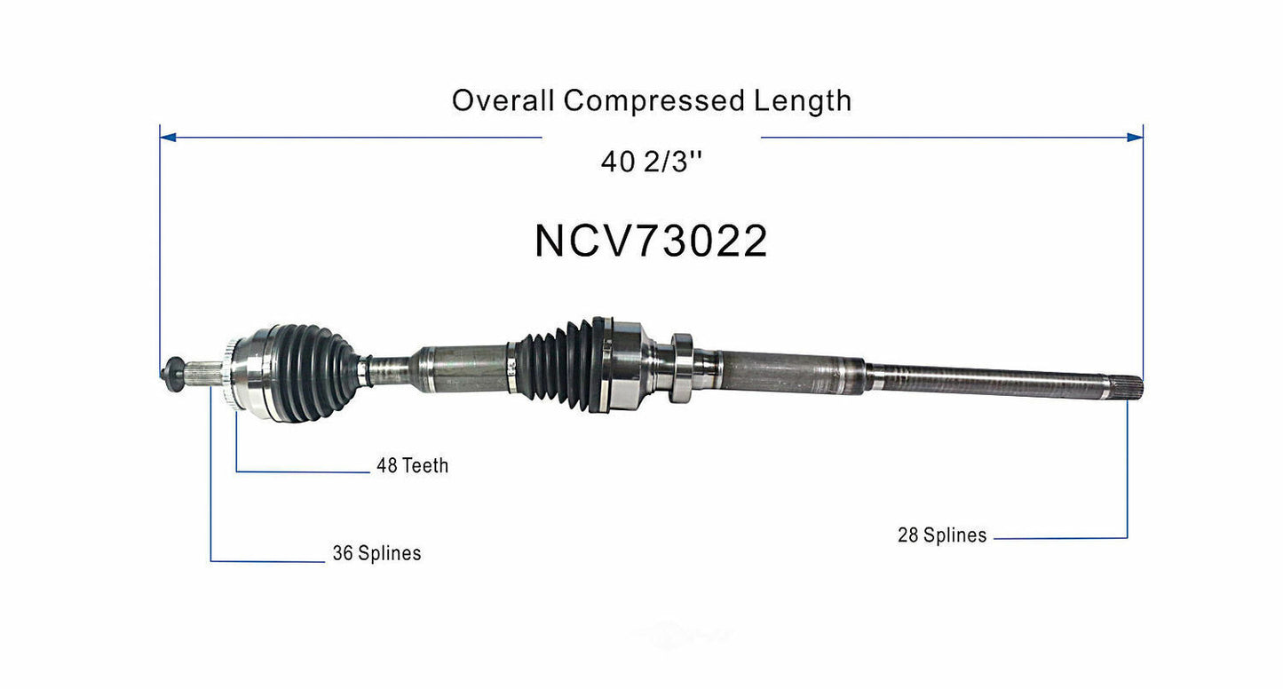 GSP North America NCV73022 CV Axle Assembly