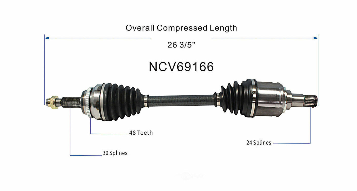 GSP North America NCV69166 CV Axle Assembly