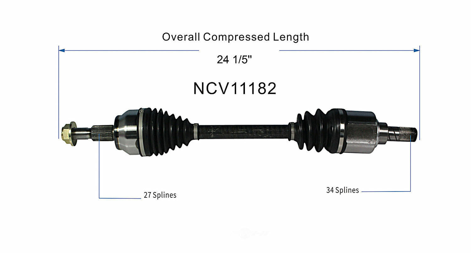 GSP North America NCV11182 CV Axle Assembly