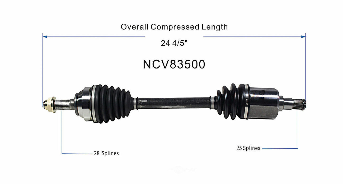 GSP North America NCV83500 CV Axle Assembly