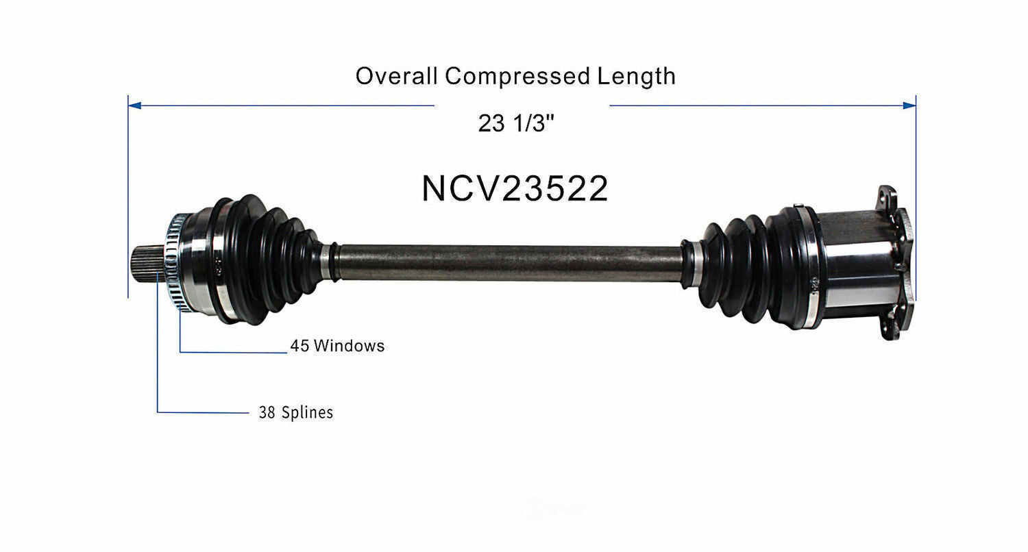 GSP North America NCV23522 CV Axle Assembly