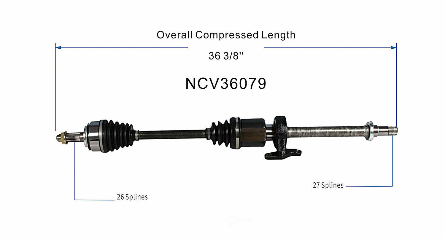 GSP North America NCV36079 CV Axle Assembly