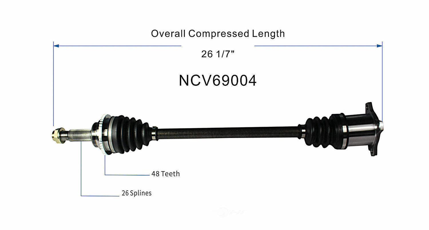 GSP North America NCV69004 CV Axle Assembly