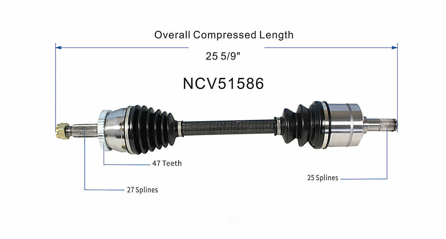 GSP North America NCV51586 CV Axle Assembly