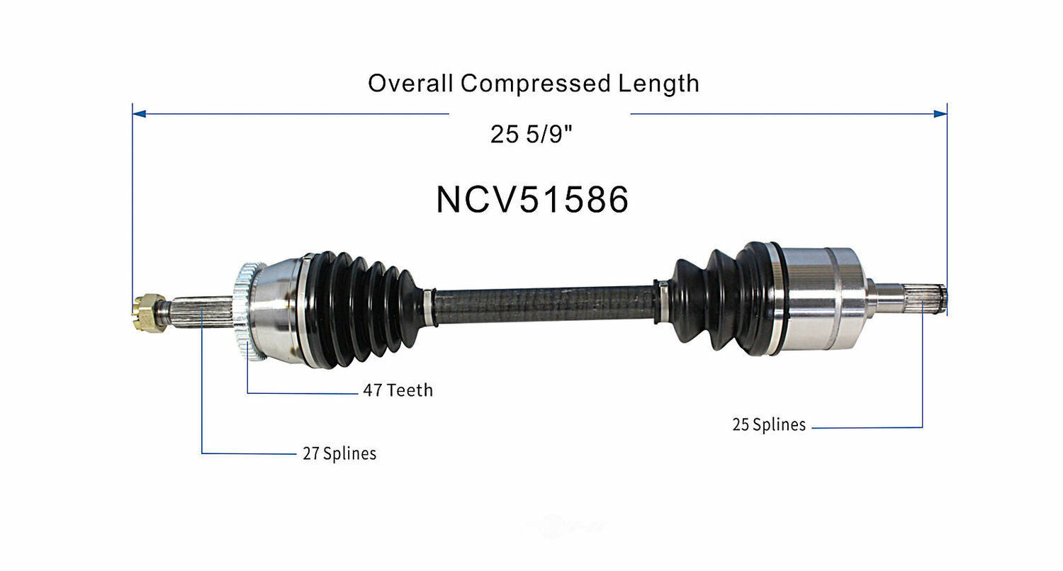 GSP North America NCV51586 CV Axle Assembly