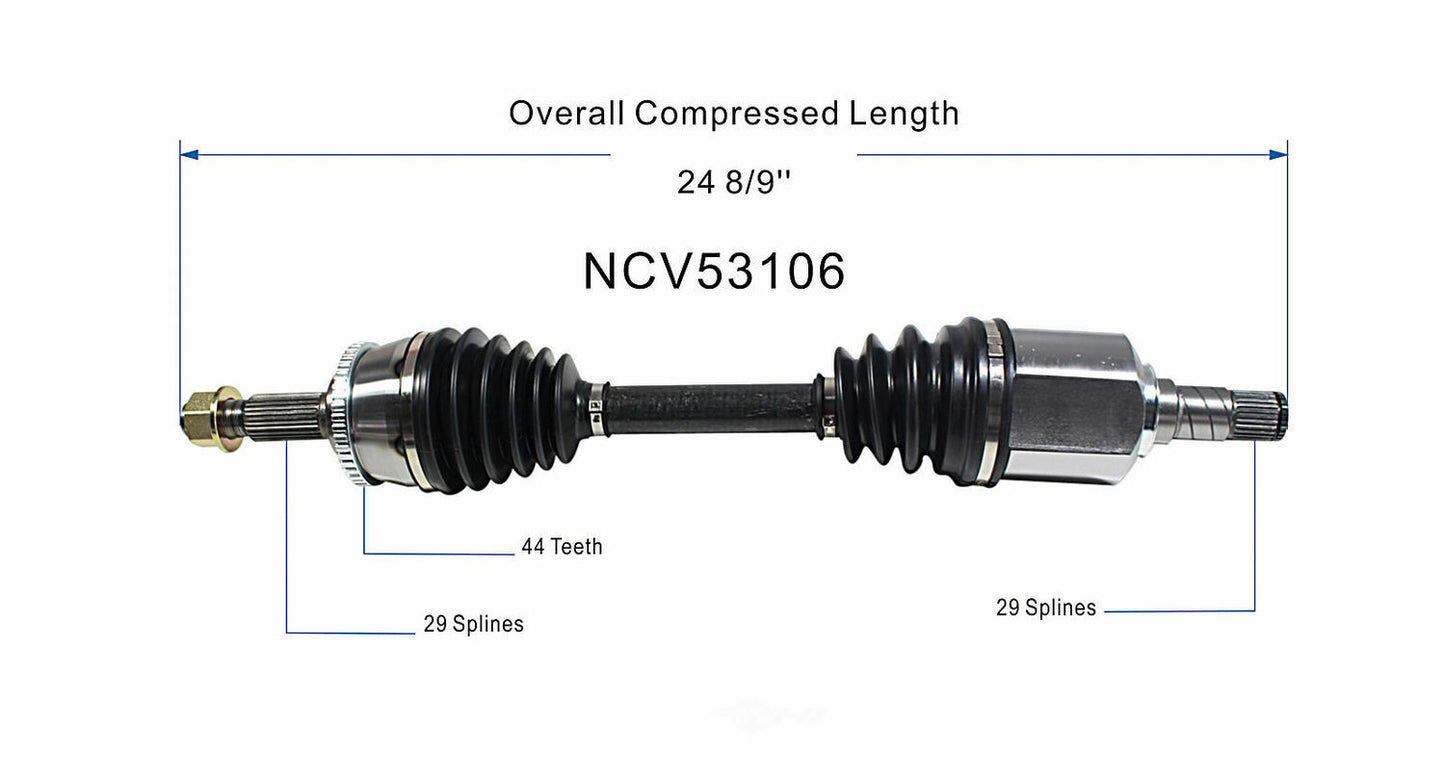 GSP North America NCV53106 CV Axle Assembly